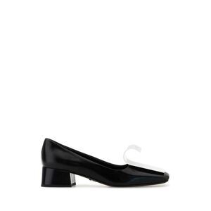 PRADA Leather Square Toe Block Heel Pumps Women MULTICOLOURED